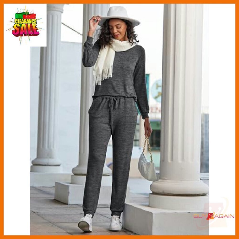 Soft Long Sleeve Pajama Set with Pockets, Joggers, Lounge Wear - Picture 5 of 8